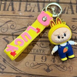 Yellow and Blue Bunny Keychain Toy